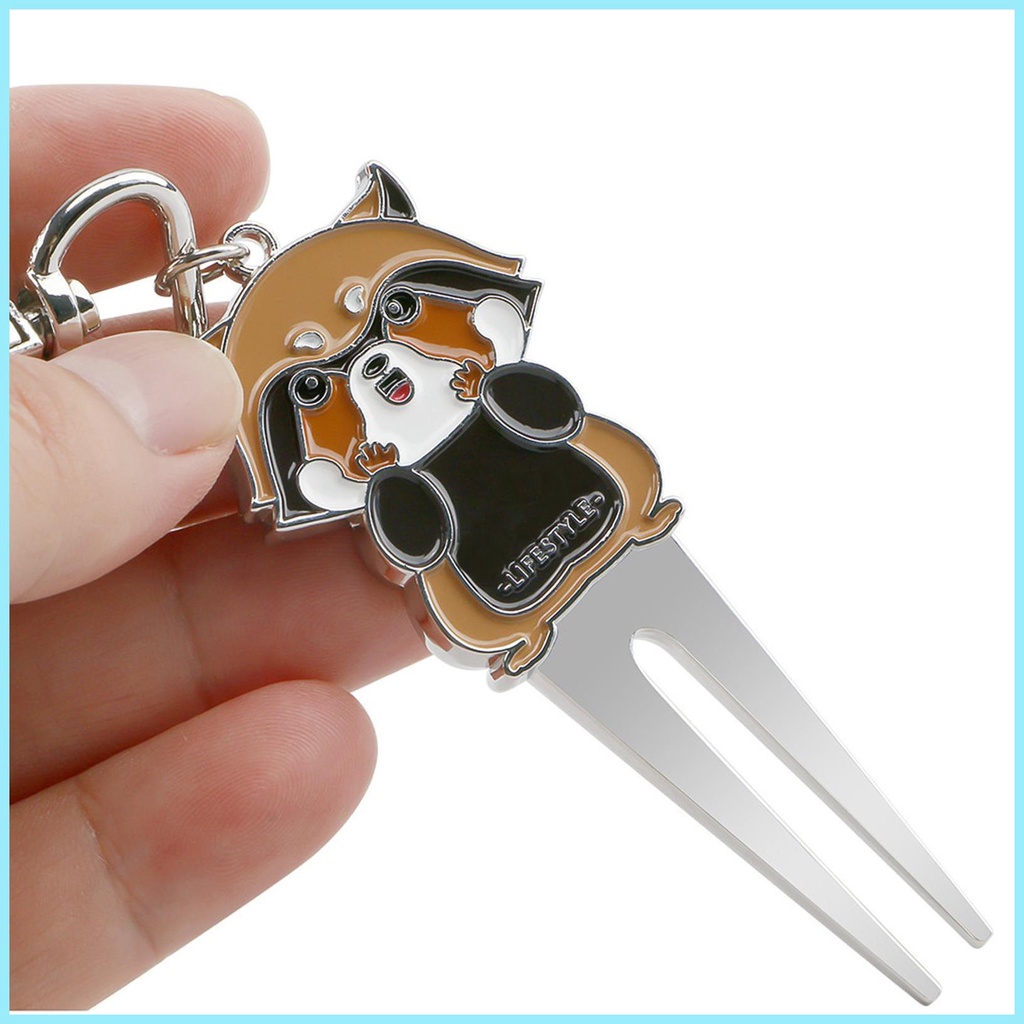 Kẹp Đánh Dấu Bóng golf Bằng Hợp Kim Kẽm Kèm Nĩa Kim Loại Từ Tính Màu Xanh Lá tdevn