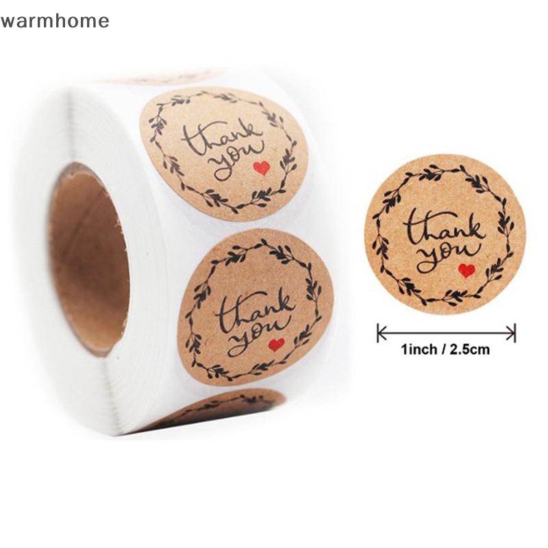 Cuộn 500 Nhãn Dán thank you Trang Trí Sổ Lưu Niệm