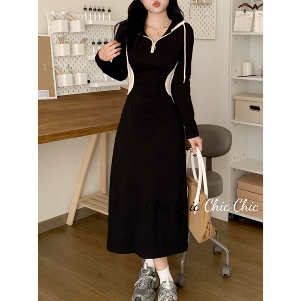 Chic Chic váy nữ Đầm Body Cho thời váy Stylish Cổ điển Hàn Phong thời trang WLQ23000BO 40Z231007