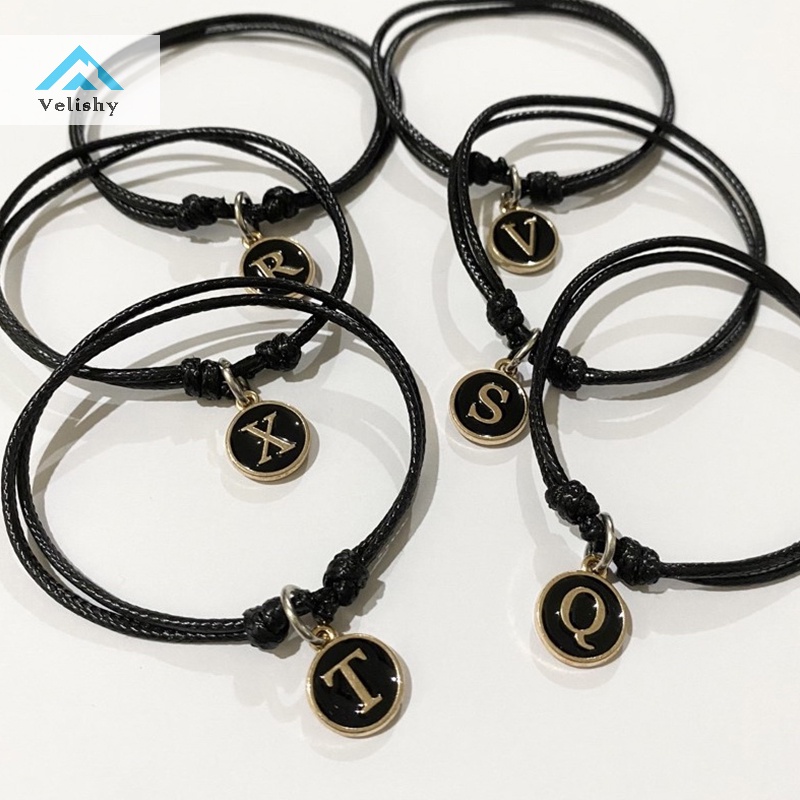 Vòng Tay handmade 26 Chữ Cái Tiếng Anh Đơn Giản Thời Trang Dành Cho Nam Nữ