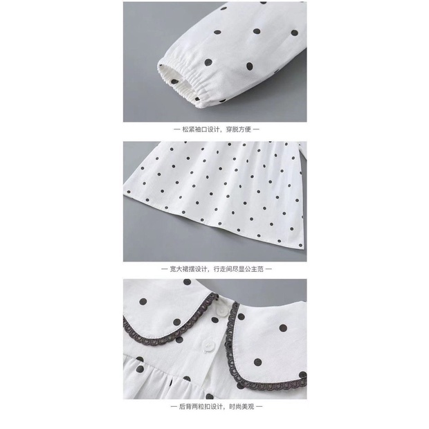 Áo Thun Tay Dài Màu Trắng Bằng Chất Liệu cotton Dùng Cho Bé Gái