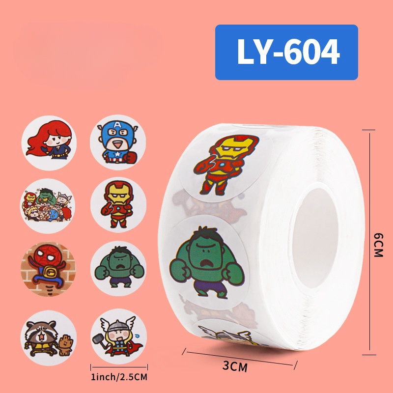 500 Miếng Dán Hình avengers Trang Trí Mũ Bảo Hiểm Xe Đạp