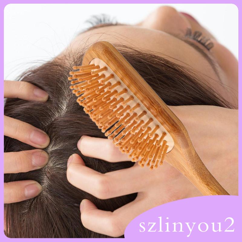 Lược Chải Tóc Bằng Tre Mát Xa Da Đầu Dành Cho Nam Và Nữ