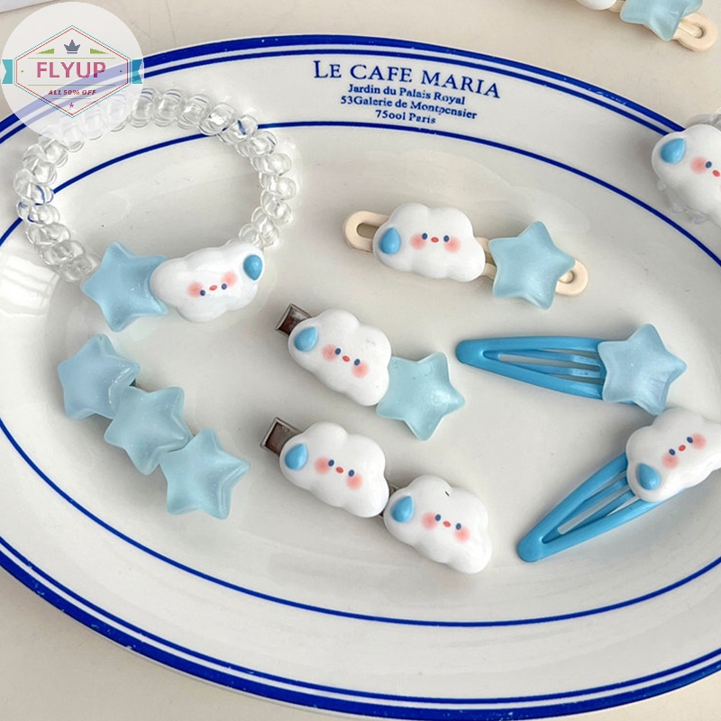 Flyup Kẹp Tóc Hình Đám Mây / Ngôi Sao / Đám Mây Dễ Thương Thời Trang Cho Bé Gái vn