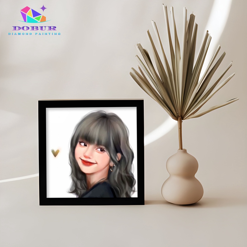 DOBUR | Bộ Tranh Đính Đá Tự Làm Trang Trí Nhà Cửa | Tranh Vải Bạt Treo Tường Trang Trí In Chữ blackpink 5d diy