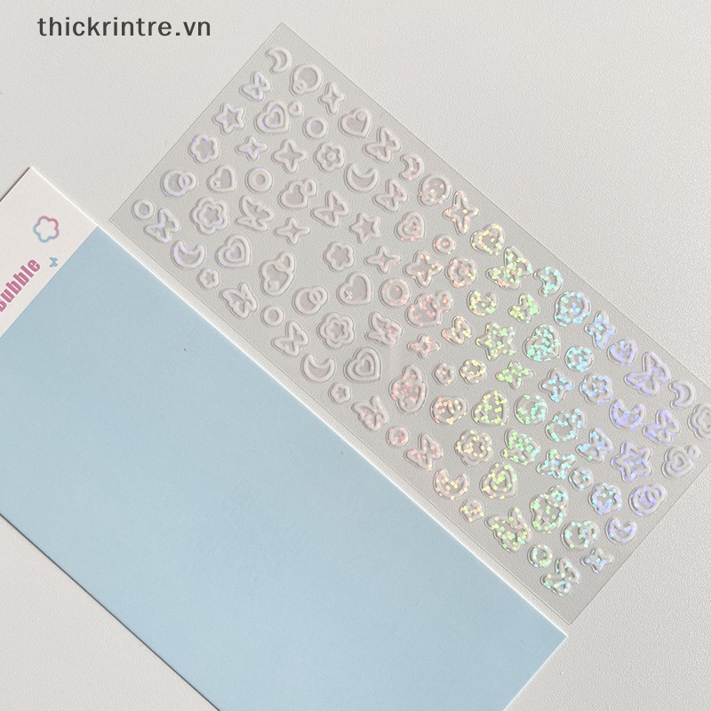 Miếng Dán Hình Trái Tim Màu gradient Trang Trí Sổ Tay diy