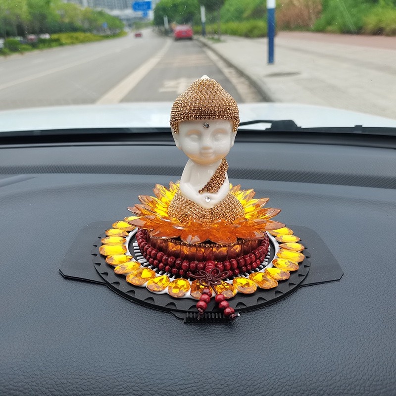 Tượng Phật Thích Ca đính đá để taplo xe ô tô - Tượng Phật đính đá cao cấp .