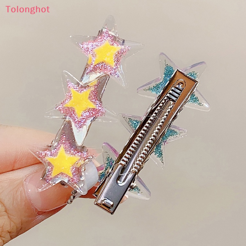 Kẹp Tóc Hình Ngôi Sao / Gấu Lấp Lánh Dễ Thương y2k Cho Nữ