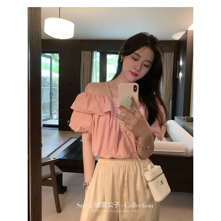 Áo Thun Trễ Vai Tay Ngắn Thời Trang Quyến Rũ Cho Nữ