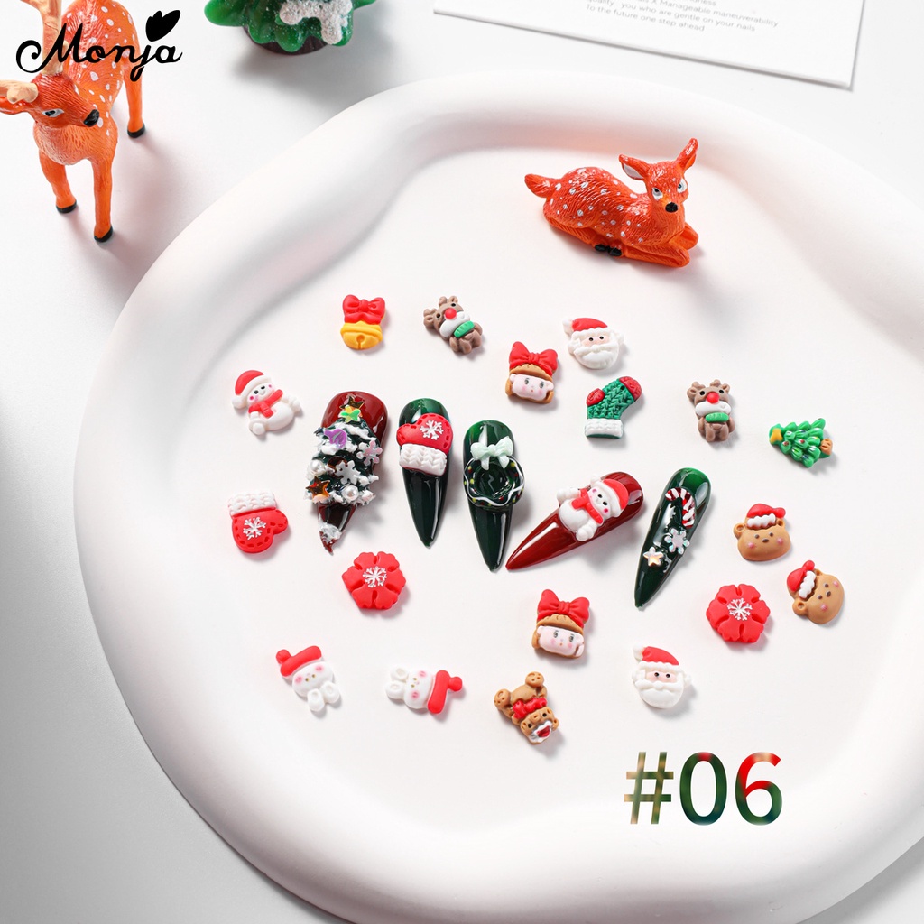 Monja Hộp Lá Nhôm 6 Ngăn Đựng Hạt Kim Sa Hình Hoa Tuyết / Trái Tim Nhiều Màu Sắc Trang Trí Móng Nghệ Thuật diy