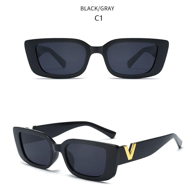 Kính Mát Mắt Mèo Hình Chữ v Phong Cách retro Thời Trang Ngoài Trời unisex