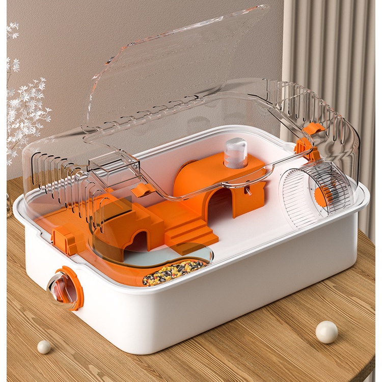 Bộ Đồ Chơi Villa Vàng Cỡ Lớn Có Bánh Xe Chạy Cho Chuột Hamster