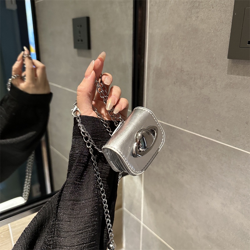 Túi đeo chéo SHIHUI mini phối dây xích thời trang cho nữ