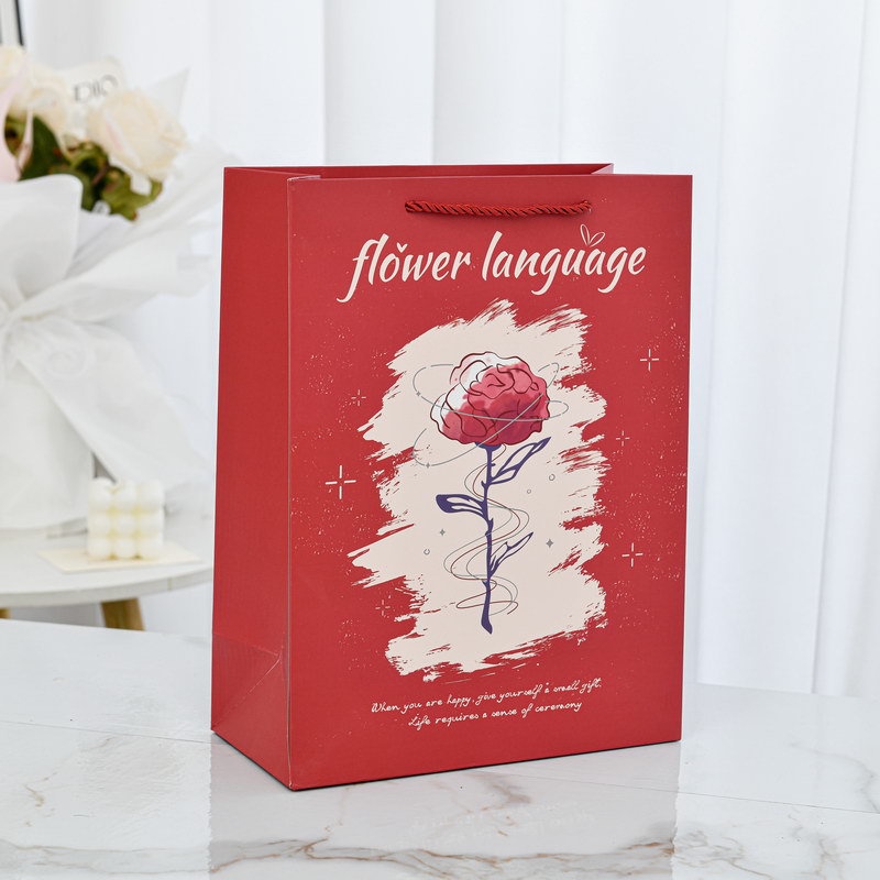 Túi Giấy Đựng Quà Tặng Valentine 14/2, Lễ Tình NhânTúi Quà Tặng Sinh Nhật Họa Tiết Hoa Hồng Đẹp Mắt