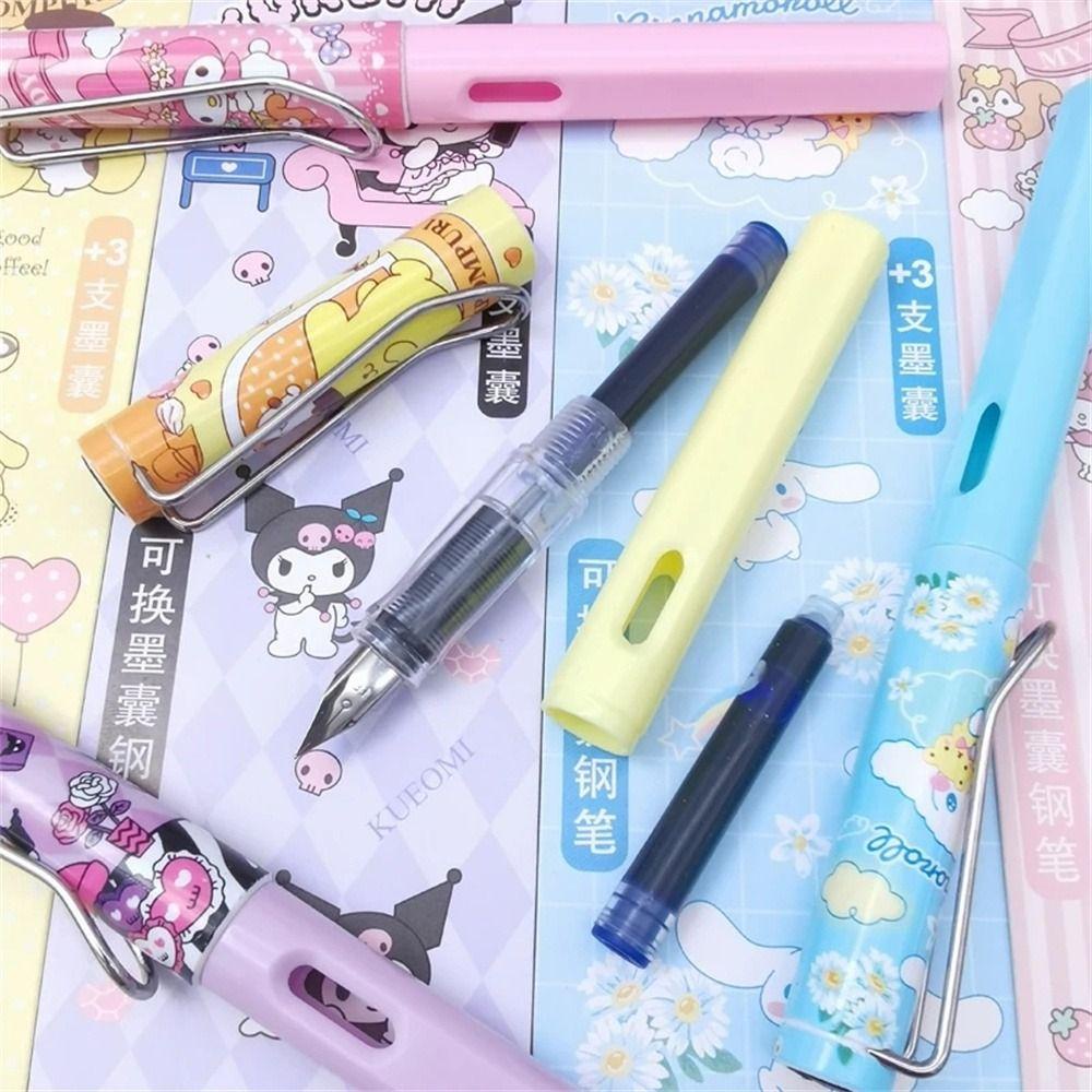 Lacyesbza Bút Mực Ngòi 0.5mm Họa Tiết Hoạt Hình anime my melody cinnamoroll kuromi