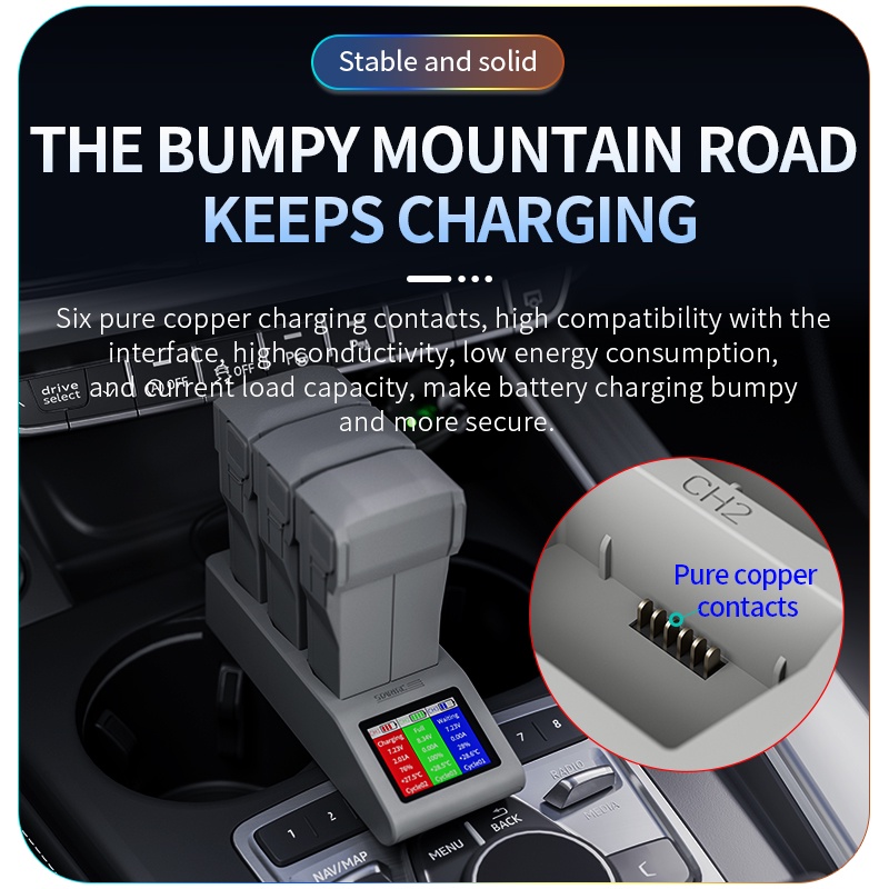 Đế Sạc Thông Minh Hiển Thị Kỹ Thuật Số Thông Dụng Cho dji mini 4 pro / mini 3 pro / mini 3