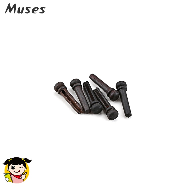 Bộ 6 Cây Cầu Đàn guitar Bằng Gỗ Mun Thay Thế Tiện Dụng