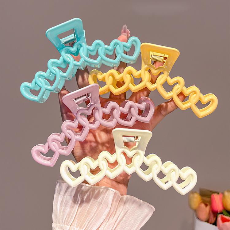 Kẹp Tóc Nhựa Hình Ngôi Sao / Trái Tim Màu Sắc Ngọt Ngào Thời Trang Cho Nữ CHLINS