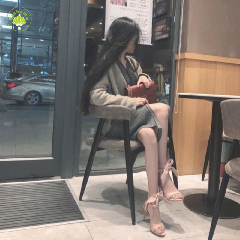 Bashamm Giày Sandal Cao Gót Cột Dây Màu Hồng Thời Trang Mùa Hè 2023