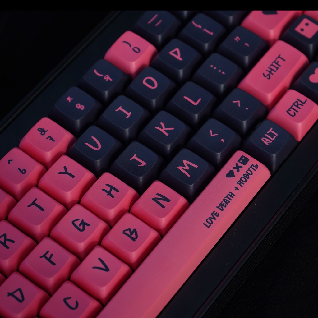 Keycaps chủ đề Love Death, keycap 130 phím, chiều cao XDA 9,5MM, thăng hoa PBT, phù hợp với bàn phím phím 87/68/84/104/108