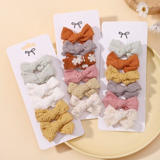 Set 6 Kẹp Tóc Nơ Dễ Thương Cho Bé Gái