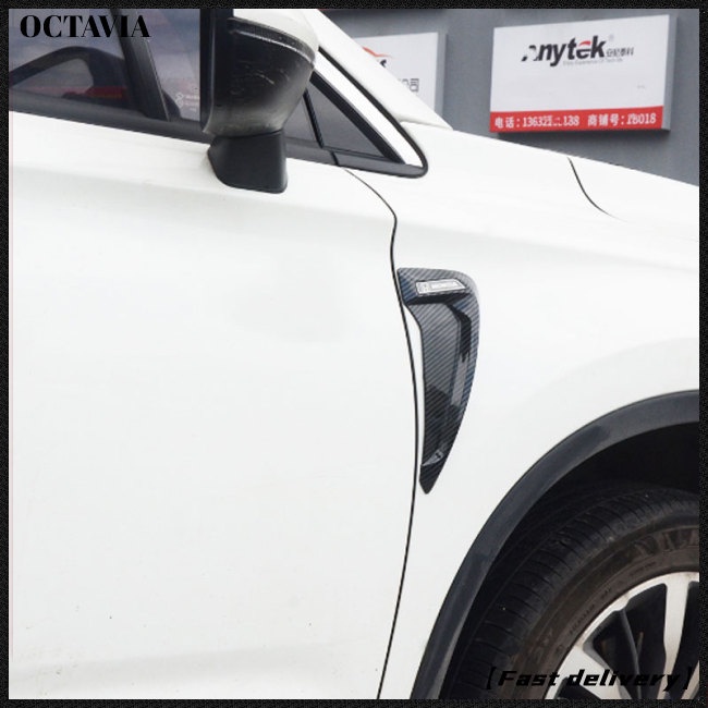 Bộ 2 Miếng Dán Cao Su Đen Hình Cá Mập Trang Trí Lỗ Thông Gió Xe Hơi