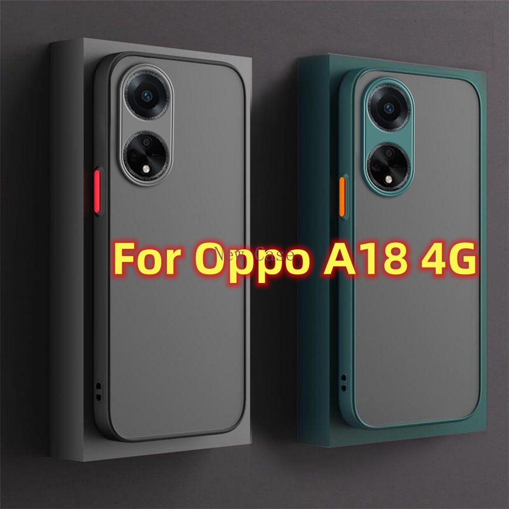 Ốp Điện Thoại Cứng Mặt Nhám Trong Suốt Chống Sốc Cho oppo a18 a 18 oppoa18 4g 2023 / a18 a 18 oppoa18 4g 2023