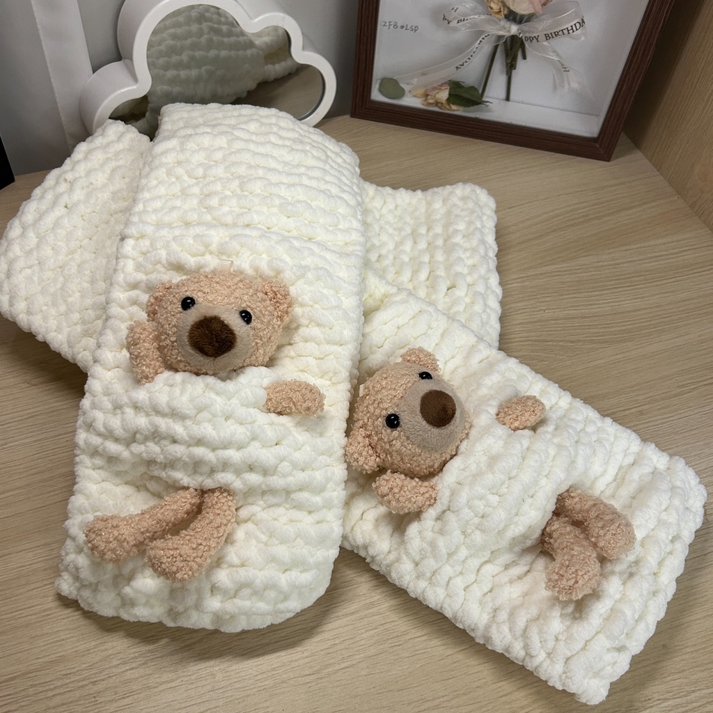 Bộ Nguyên Liệu Dệt Thủ Công Hình Gấu Bông Sáng Tạo