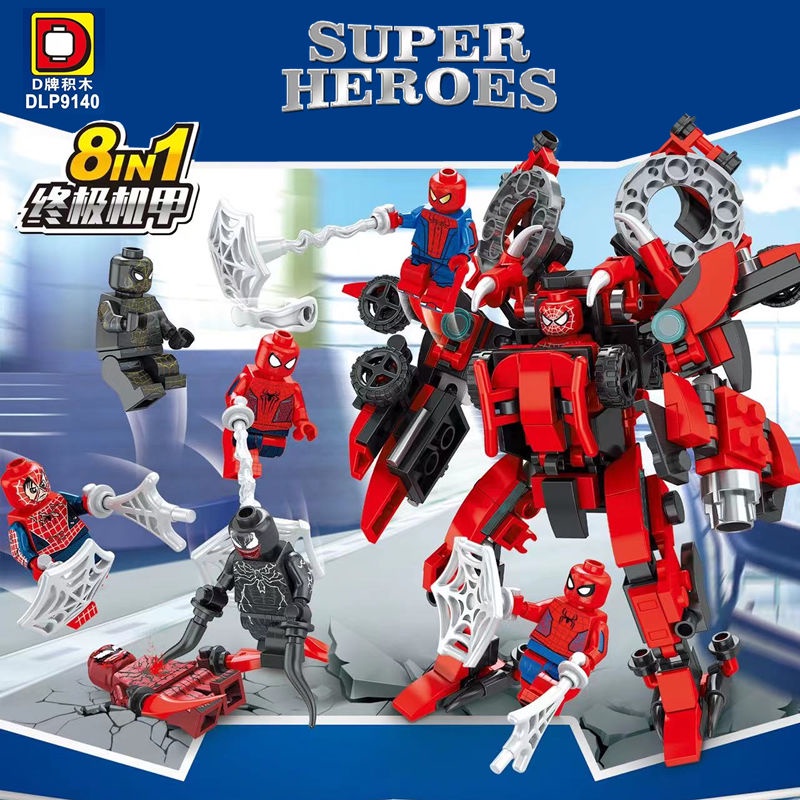 Tương Thích Với Lego Spider-Man Vs. Venom Mech Iron Man 3 Anti-Hulk Lắp Ráp Khối Đồ Chơi Cho Bé Trai