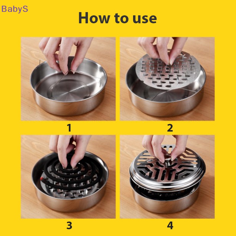 Khay Tròn Bằng Thép Không Gỉ Đựng Nhang Muỗi Cho Bé vn