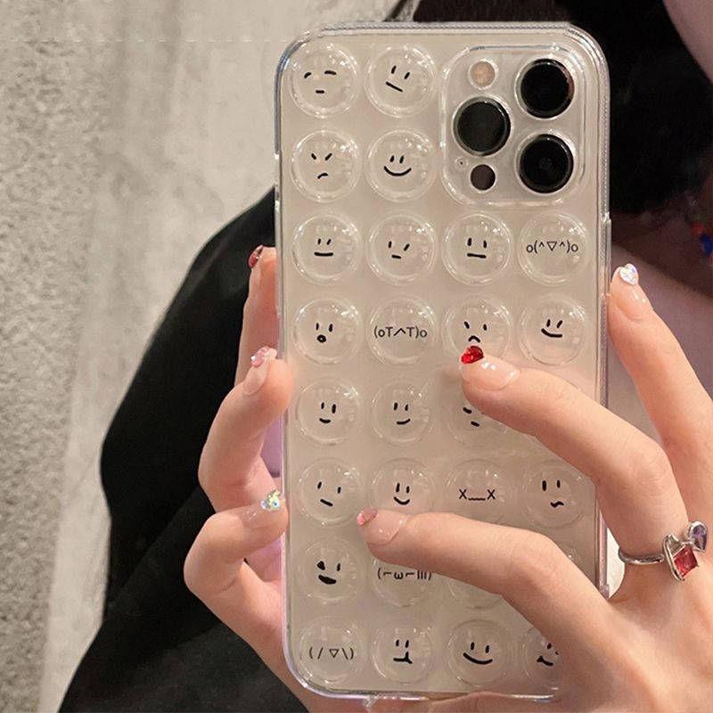 Ốp Điện Thoại Họa Tiết Biểu Tượng Cảm Xúc Cho iphone 7 7plus 8 8plus xs xr 11 12 13 14 pro plus promax