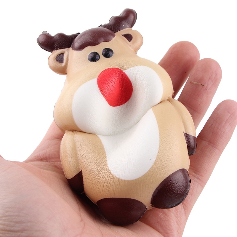Squishy Hình chú tuần lộc giáng sinh Đồ Chơi Xốp Giảm Stress Hình mềm mịn dễ Thương đàn hồi Cho Bé - Lina Shop