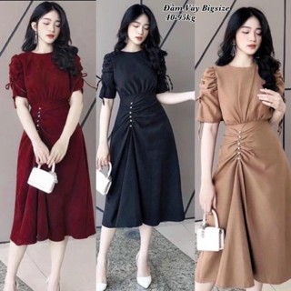 Thời Trang Bigsize - Váy Đầm Bigsize Vải Lụa Chéo Thái Thiết Kế Dự Tiệc Nữ Cao Cấp Xinh Đẹp Giá Rẻ 40-95kg ennhobigsize