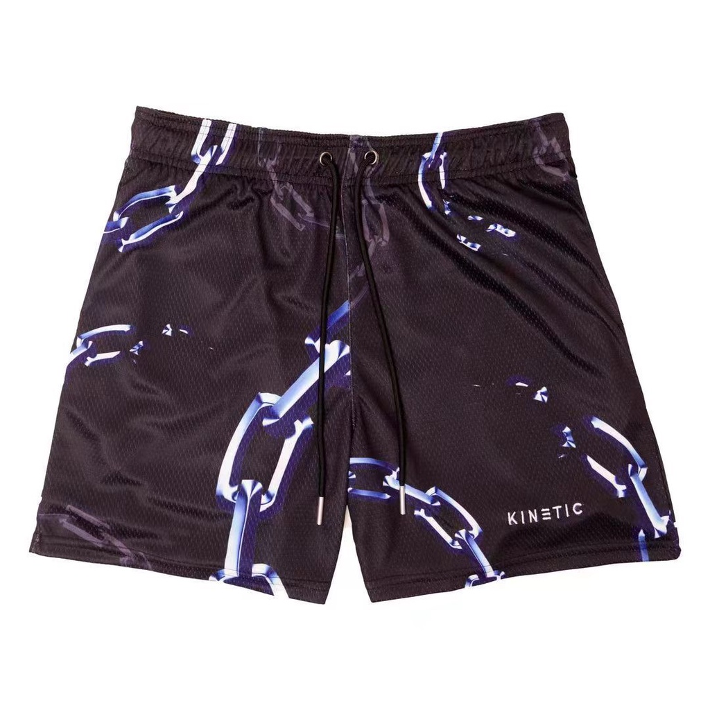 Mới Quần Short Thể Thao Chất Liệu polyester Nhanh Khô Thoáng Khí Thêu Họa Tiết Phong Cách hip hop Cho Nam