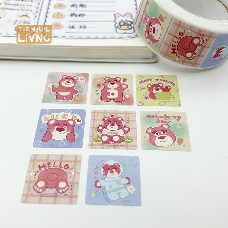 Cuộn 500 Miếng Dán Hoạt Hình sanrio Dễ Thương Trang Trí Quà Tặng Cho Trẻ Em