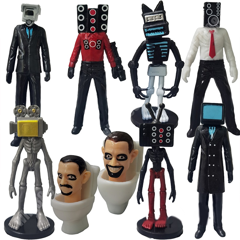 Mới Set 10 Mô Hình toilet skibidi Phim Vệ Sinh Nổi Tiếng