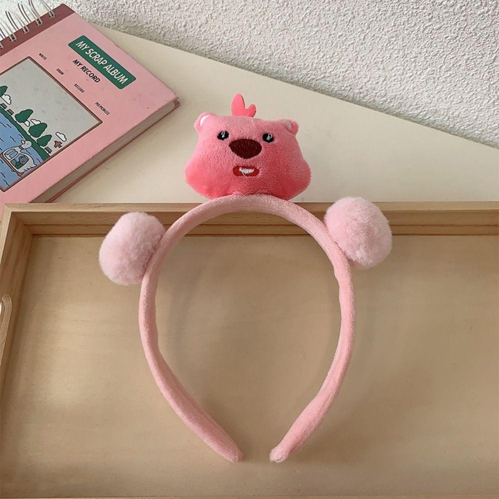 Băng Đô Cài Tóc Bằng Vải Bông Màu Hồng Dễ Thương Ngọt Ngào Cho Nữ