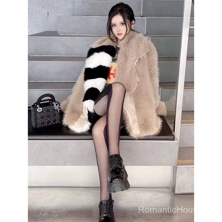 Áo Khoác Giả Lông Cáo Dày Dặn Dáng Dài Thời Trang Thu Đông 2022 Cho Nữ