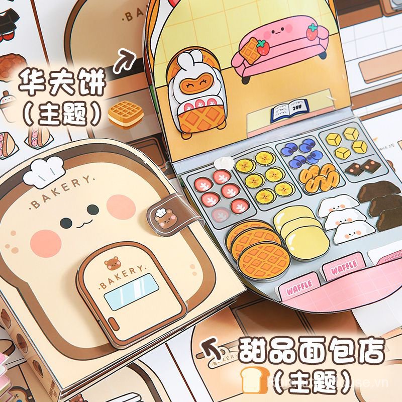 Bakery Sách Nén Hình Gà Rán Phát Nhạc Thủ Công Sáng Tạo diy Cho Bé Gái