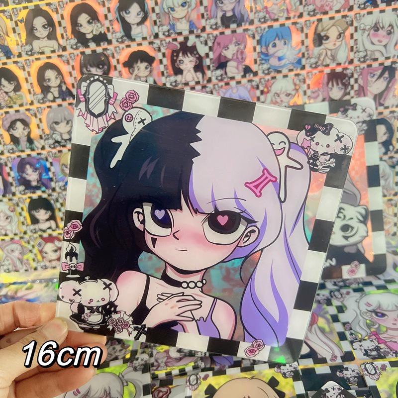 Thương Hiệu Mới Hộp Đựng Móc Khóa Bằng acrylic Hình Vuông In Chữ walker ins Màu laser diy