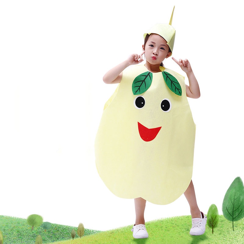 SUGE Trang Phục Hóa Trang Hoa Quả - Rau Củ Cho Bé Mầm Non. Bộ Đồ Trái Cây Trẻ Em Free Size