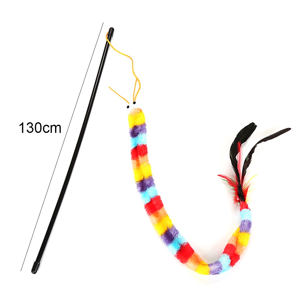 Đồ Chơi Que Lông Vũ Cầu Vồng Tương Tác Tương Tác Vui Nhộn Cho Mèo Cưng