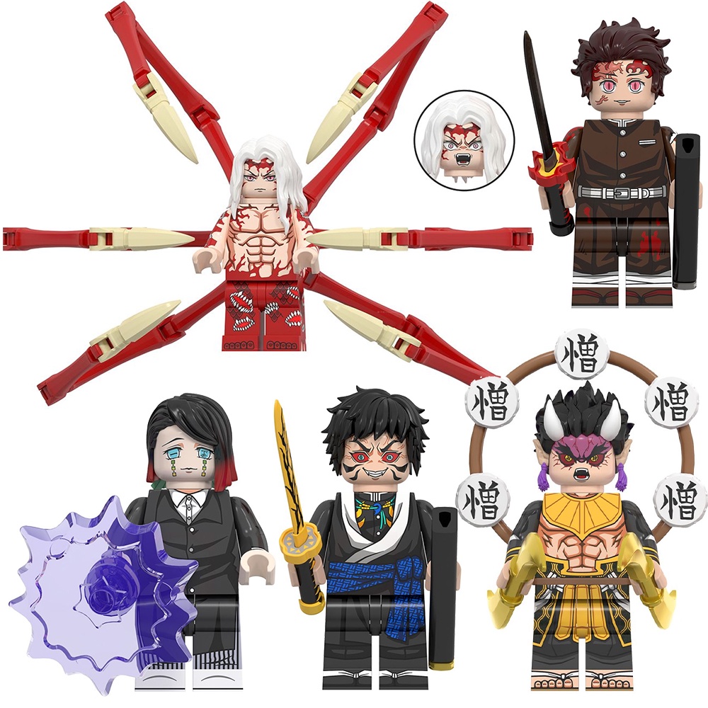 Demon Slayer Khối xây dựng Lego tương thích hantengu Kibutsuji Muzan Enmu Đồ chơi mô hình nhỏ lắp ráp