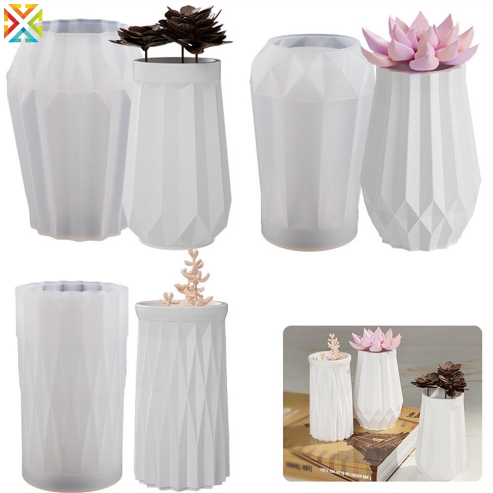 Khuôn silicone Làm Bình Hoa 3d diy Trang Trí Nhà Cửa