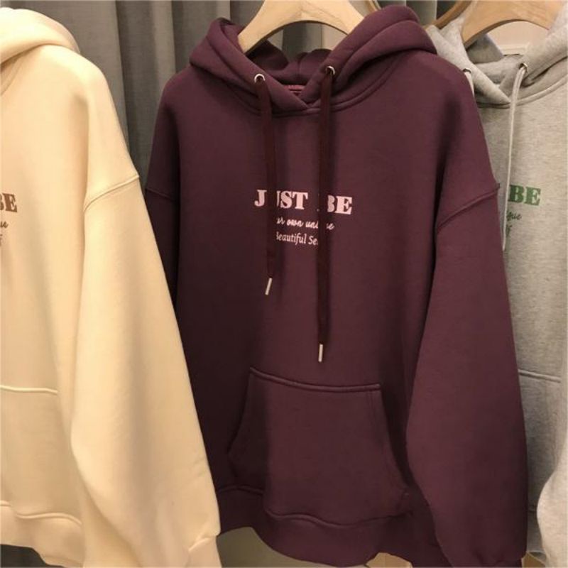 Áo hoodie Tay Dài Oversize Có 6 Màu Thời Trang Hàn Quốc Cho Nữ