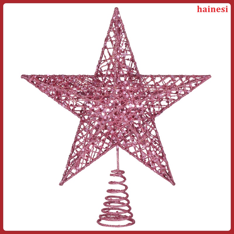 Cây Thông Noel 25cm Bằng Sắt Hình Ngôi Sao Lấp Lánh Trang Trí Giáng Sinh