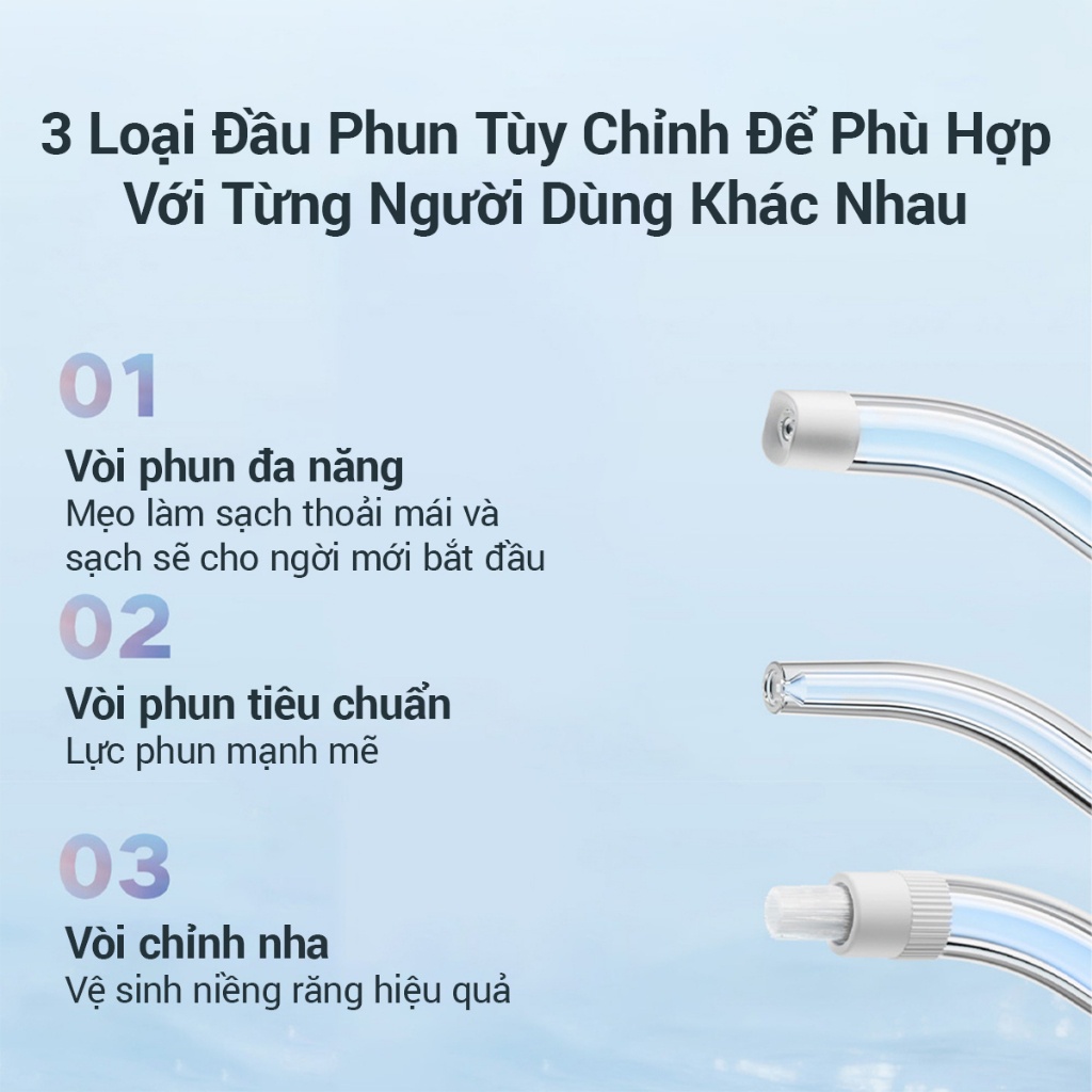 Máy Tăm Nước Xiaomi Mijia MEO703-F300 Vệ Sinh Răng Miệng 4 Chế Độ Làm Sạch - Hiệu quả hơn gấp 7 lần