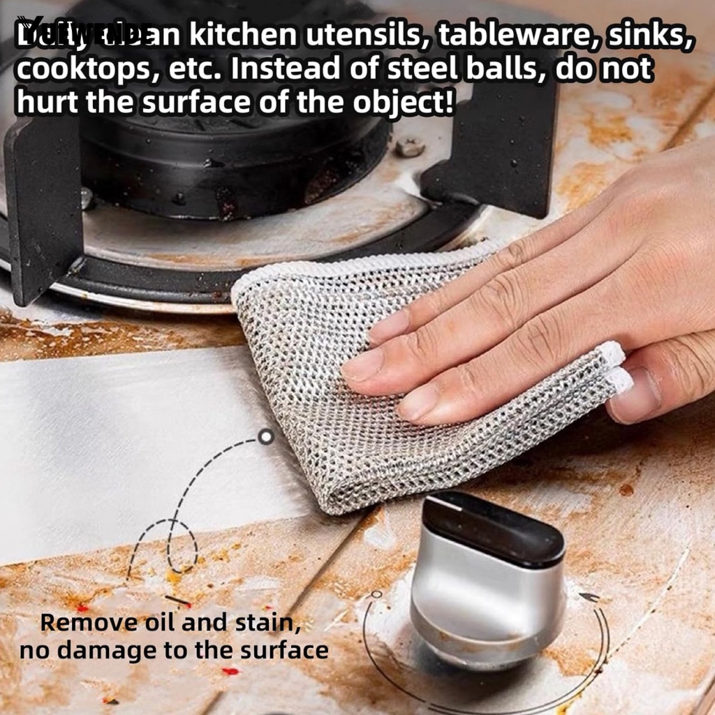 Ym.b Set 10 Khăn Lau Chén Dĩa Không Xơ Vải Khô Và Ướt Đa Năng Có Thể Tái Sử Dụng Cho Nhà Bếp Kiểu Tây Ban Nha