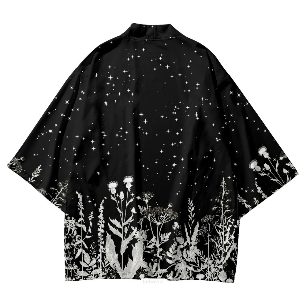 Thời Trang Áo Khoác kimono Đi Biển In Hình Ngôi Sao Bồ Công Anh yukata Cỡ Lớn Phong Cách Đường Phố Cho Nam Và Nữ