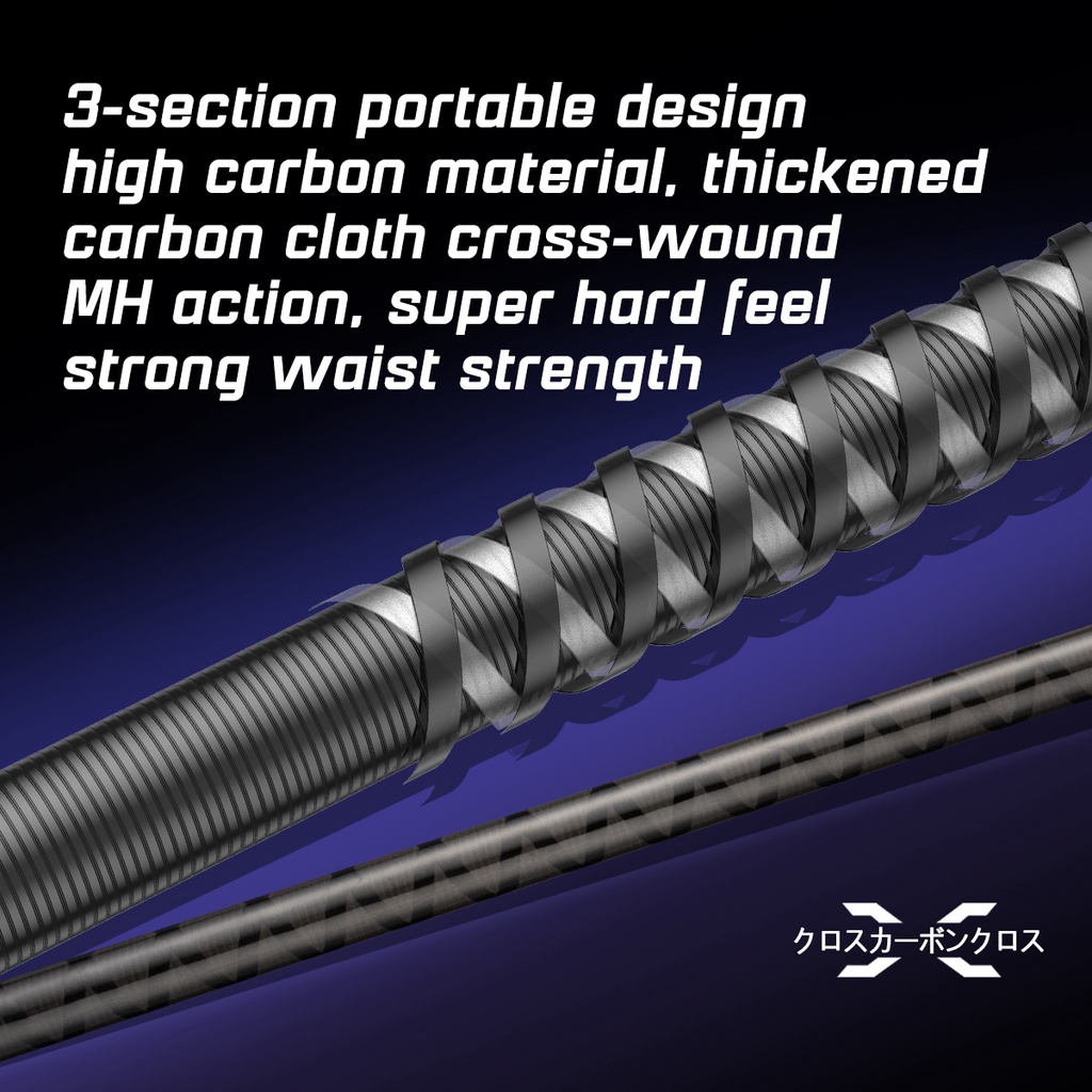 Cần Câu Cá 10ft / 11ft / 12ft 3 Khớp Bằng Sợi carbon Nhẹ Nhàng